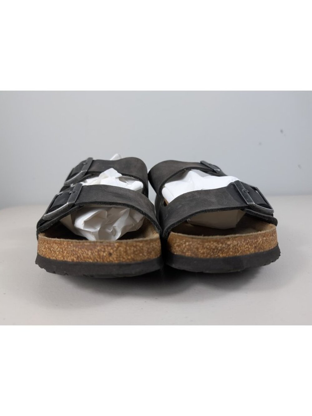 Birkenstock Arizona sandals in charcoal gray women's size 8 men's size 7